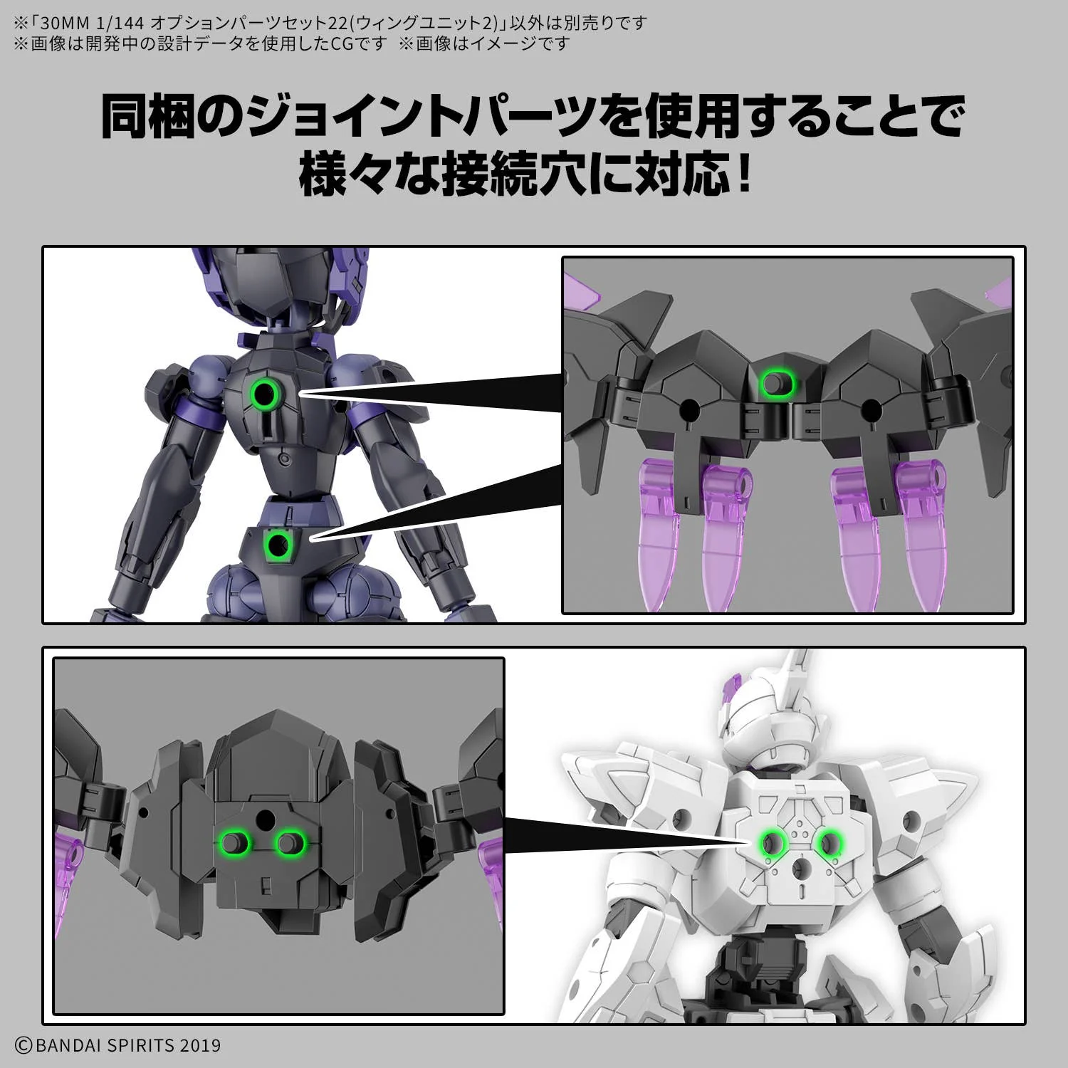 30 Minutes Missions - 1/144 30MM Option Parts Set 22 (Wing Unit 2) - Image 4