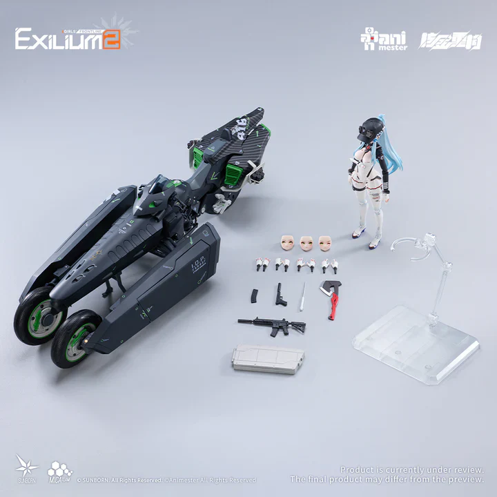 Animaster & 核金重构 - 1/12 Girls' Frontline 2 Klukai + Motorcycle (Model Kit) Set Of 2 [PRE-ORDER] - Image 6