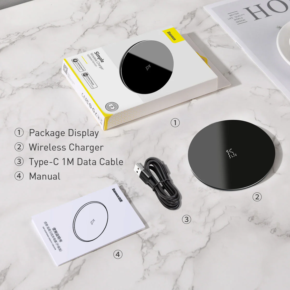 Baseus 15W Quick Charge Simple Qi Wireless Charger - Image 10