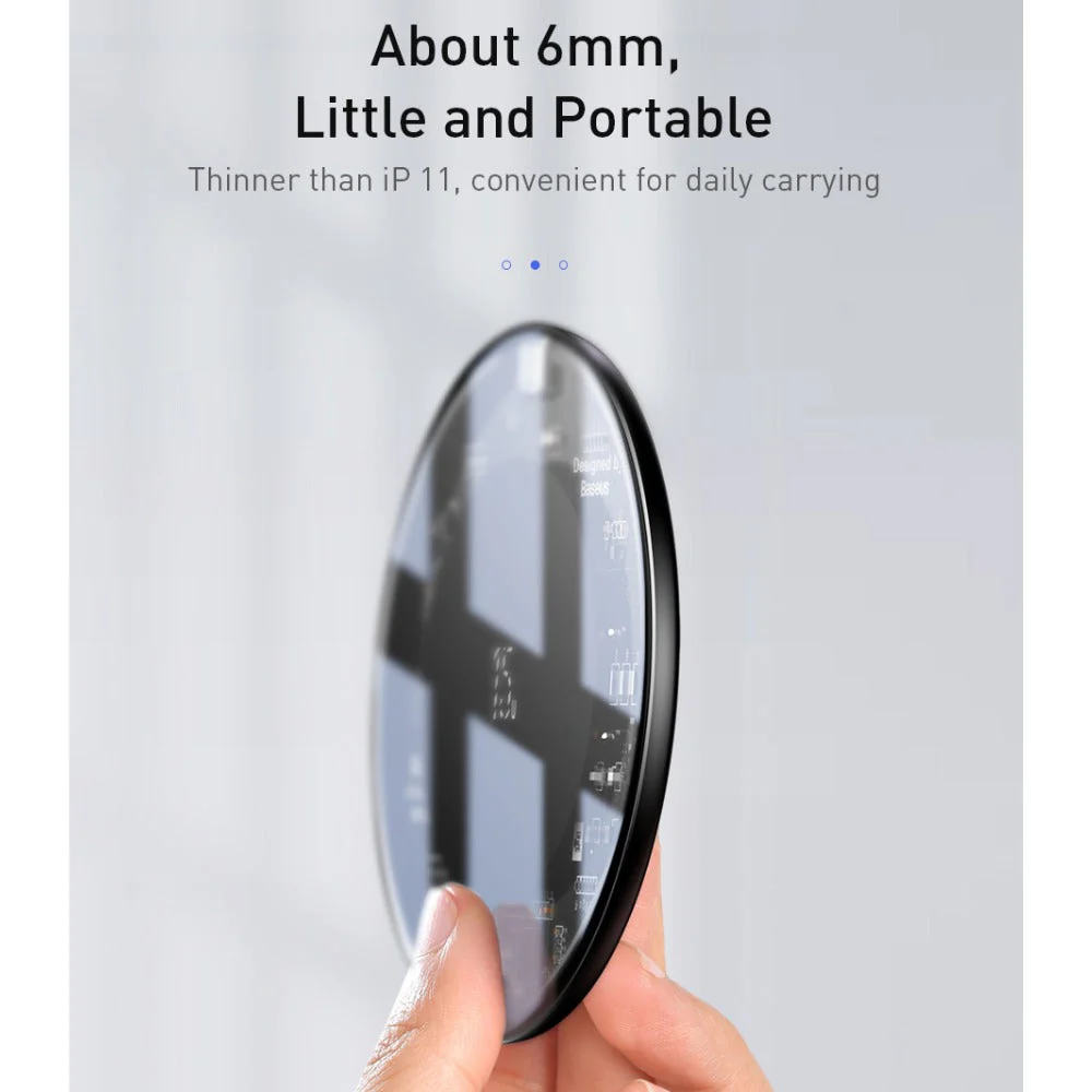 Baseus 15W Quick Charge Simple Qi Wireless Charger - Image 4