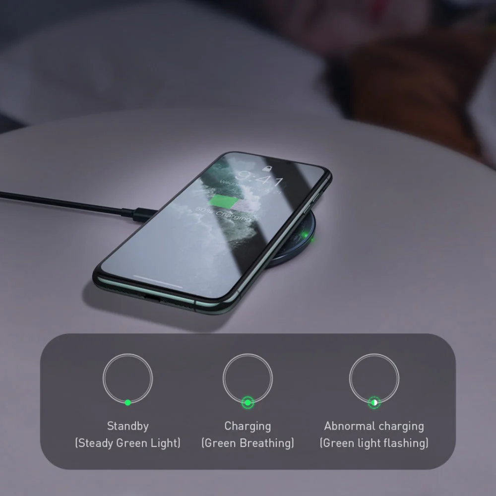 Baseus 15W Quick Charge Simple Qi Wireless Charger - Image 7