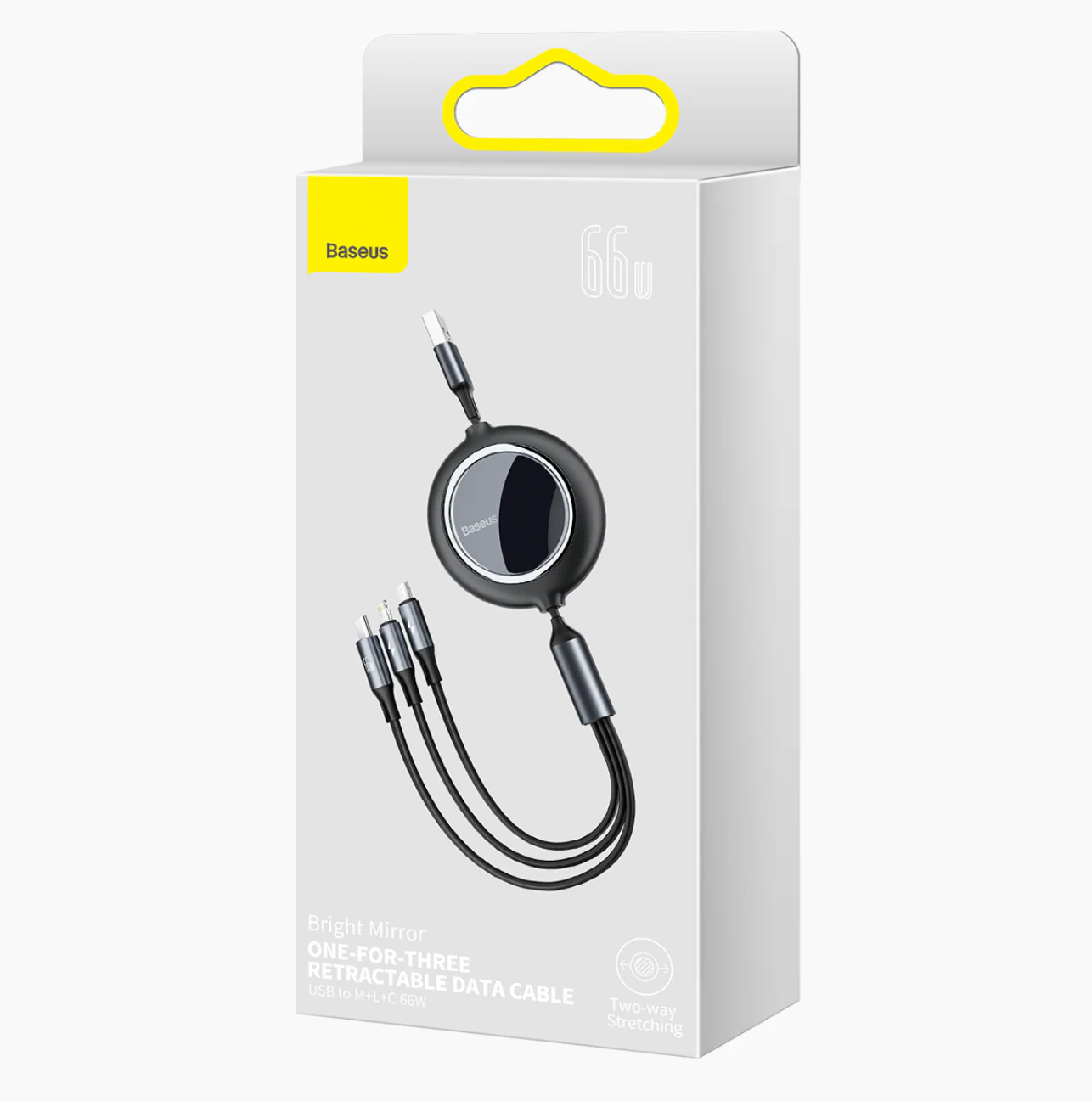 Baseus 3 in 1 Retractable 66W Type C Cable for iphone and Android - Image 8