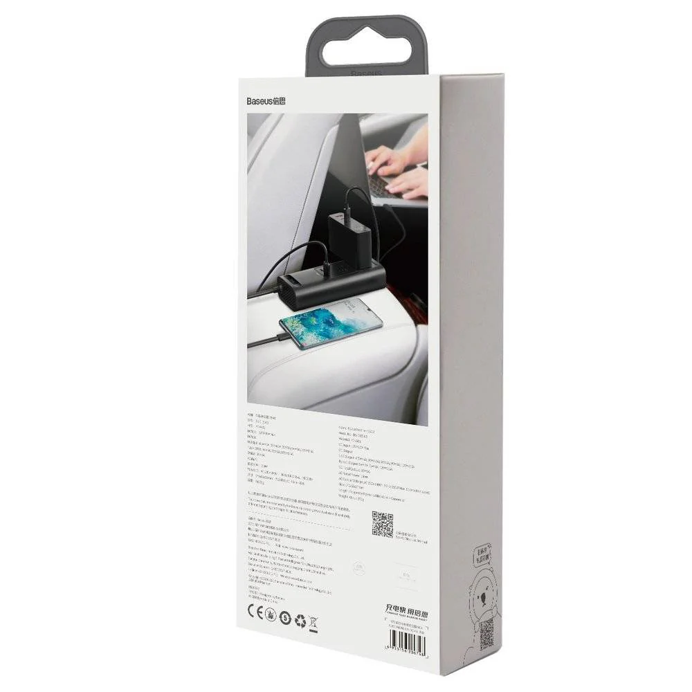 Baseus Car Inverter 150W DC 12V to AC 220V Type-C USB Charger - Image 7