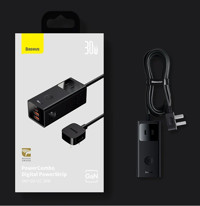 Baseus GaN3 Pro 6 Ports Power Strip 30W - Image 10