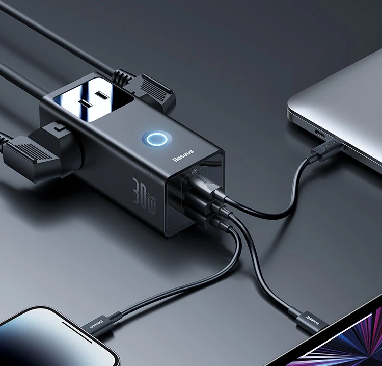 Baseus GaN3 Pro 6 Ports Power Strip 30W - Image 4