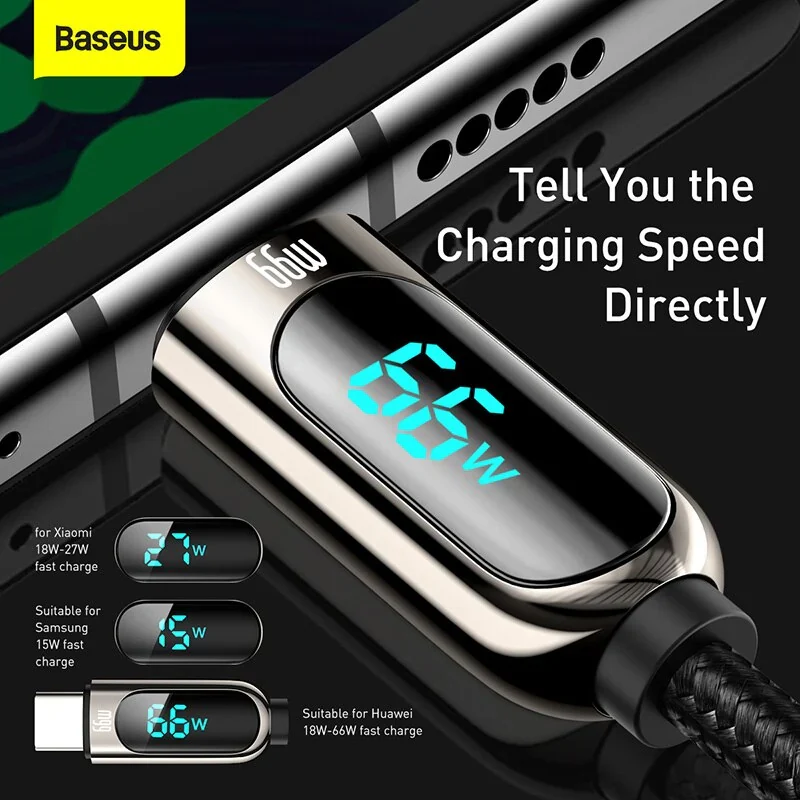 Baseus USB-A to USB-C 66W Display Data Cable USB to Type-C 1m,2m - Image 6