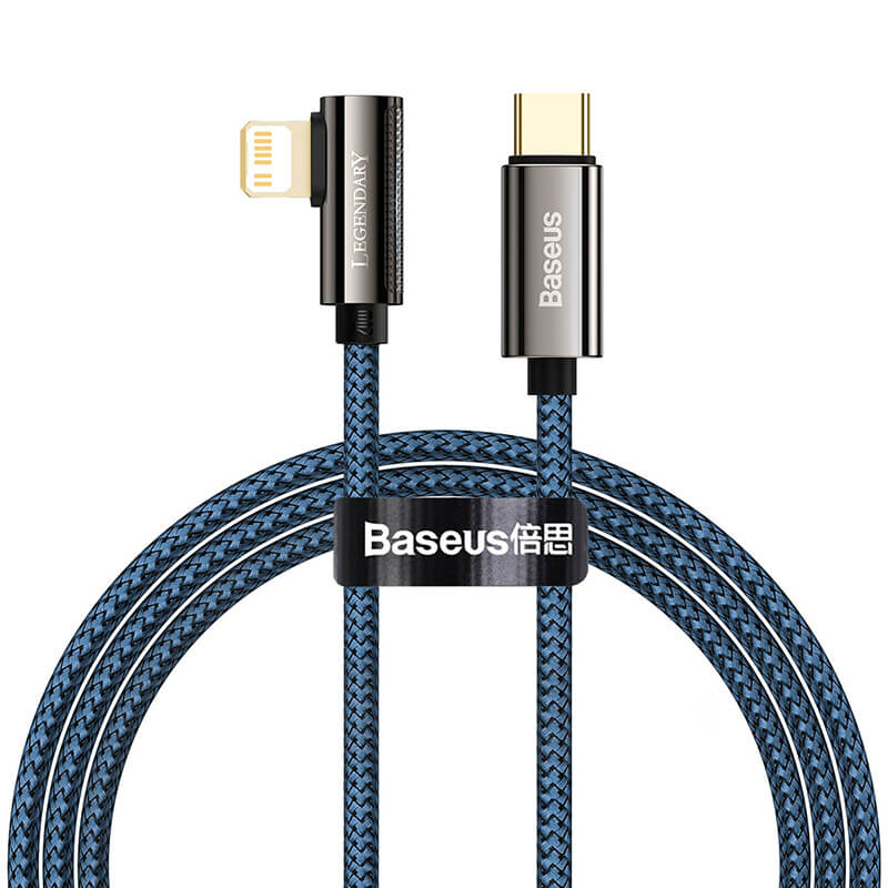 Basus PD 20W Elbow L-Shaped Type-C to Lightning Charging Cable 1m,2m - Image 4
