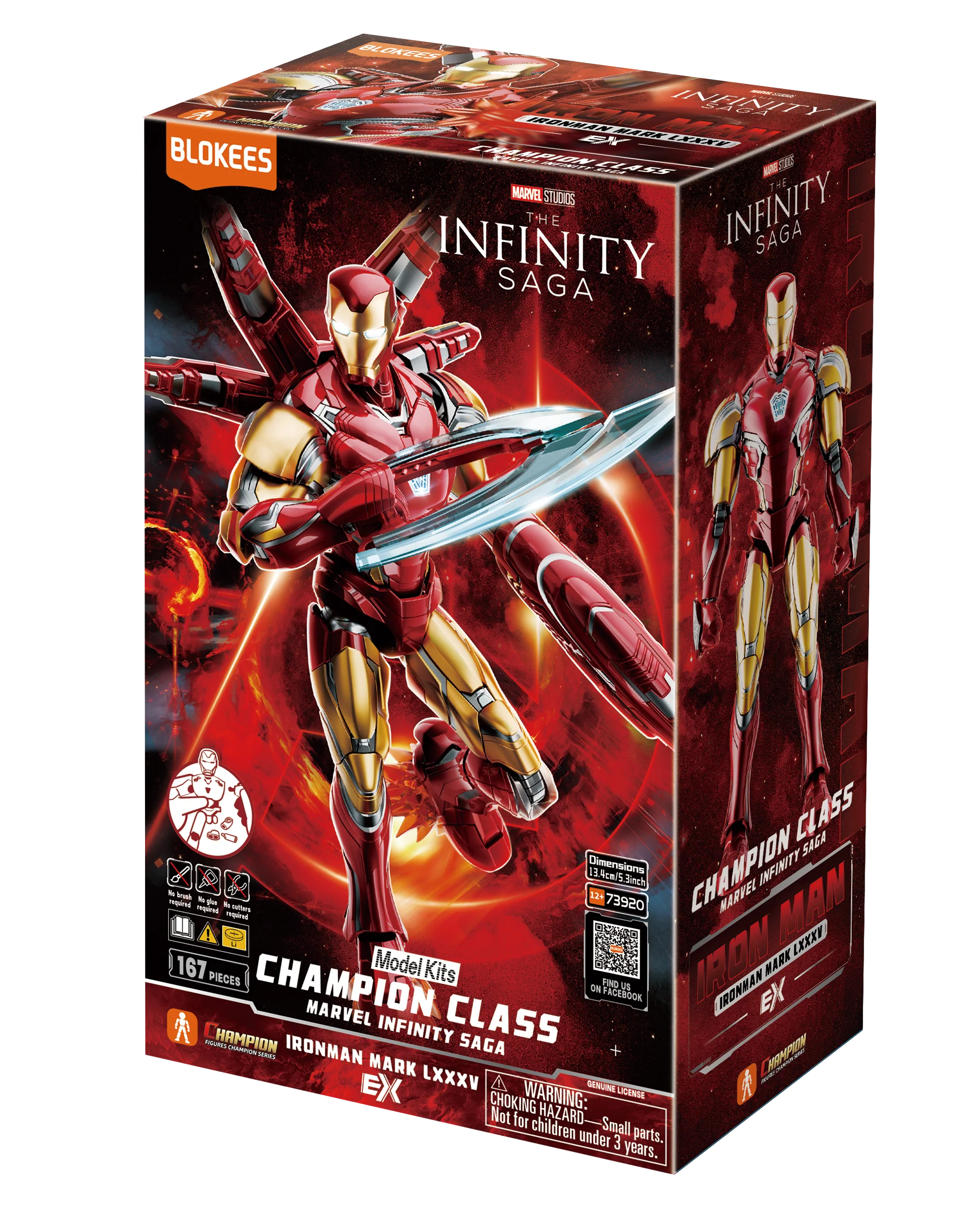Blokees Marvel Hero Champion Class 01 - Iron Man MK85 EX Model Kits - Image 2