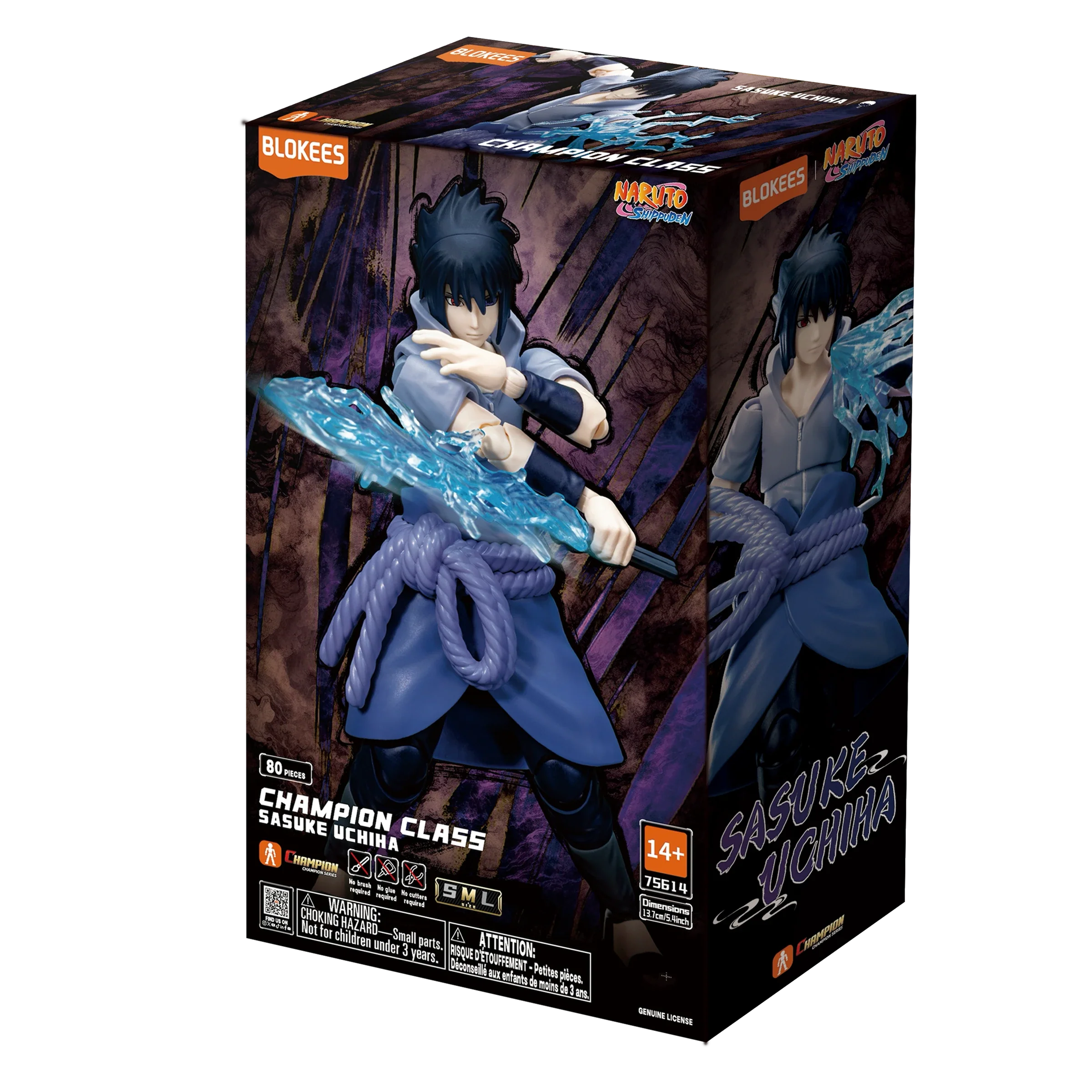 Blokees Naruto Shippuden Figures Champion Class 04 Sasuke Uchiha - Image 2