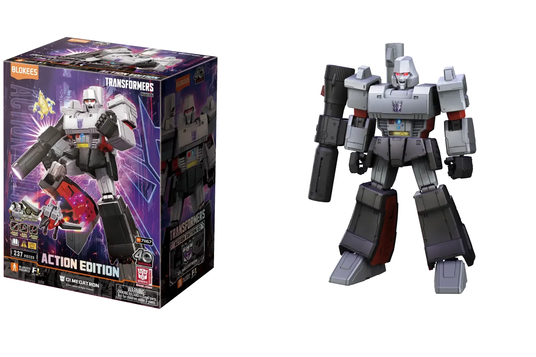 Blokees Transformers G1 Megatron 20cm Luminous Eyes AE02 Model Kit - Image 3
