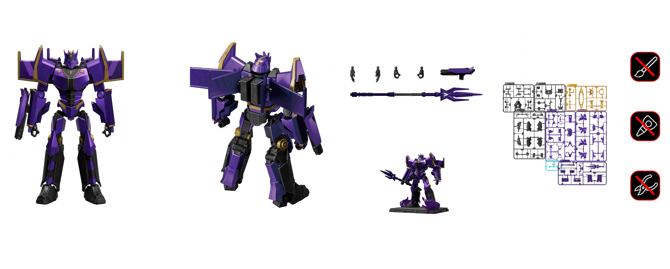 Blokees Transformers Megatronus 20 Model Kit Classic Class 20 Luminous Eyes & Chest - Image 7