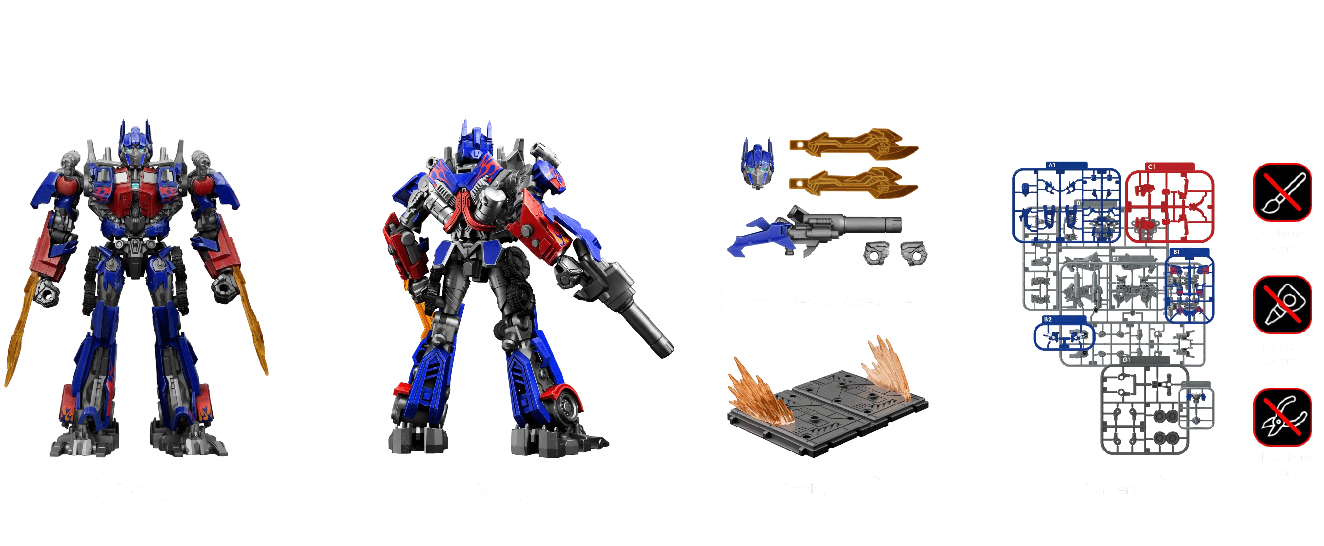 Blokees Transformers Optimus Prime 09 Model Kit Classic Class 09 Luminous Eyes - Image 8