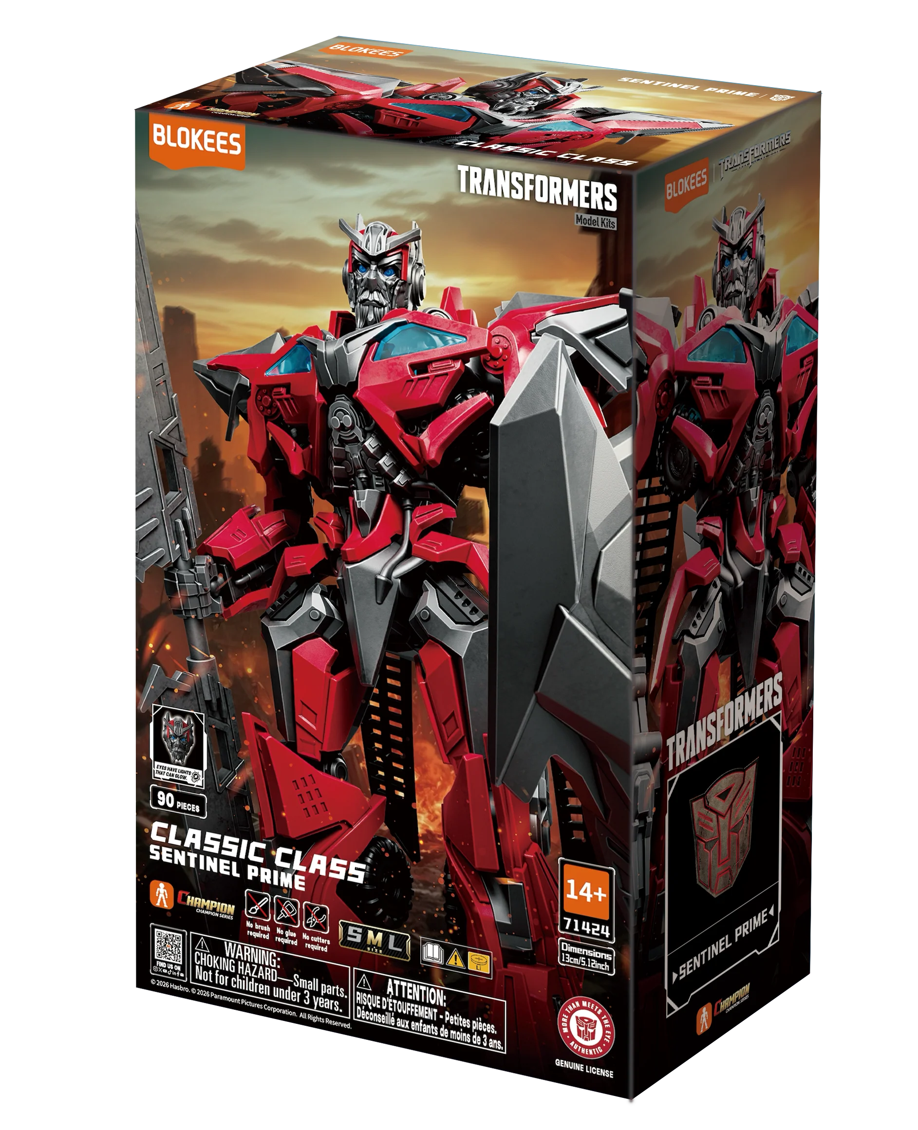 Blokees Transformers Sentinal Prime Model Kit Classic Class 24 Luminous Eyes & Chest - Image 2