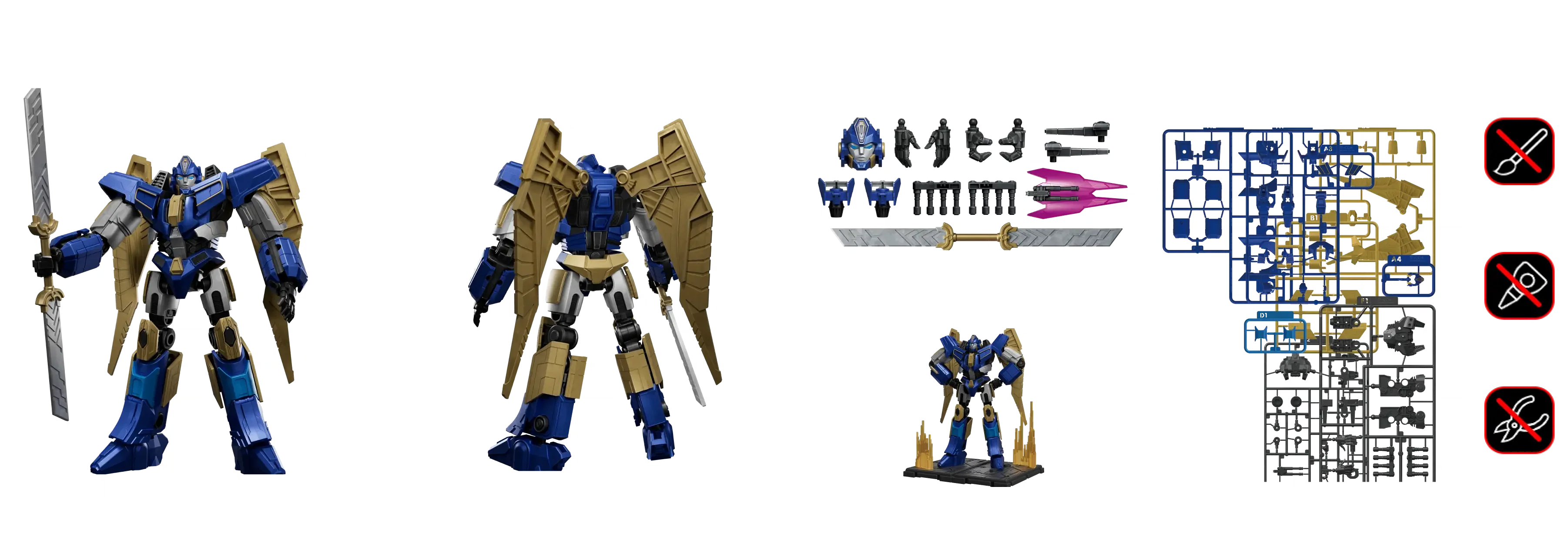 Blokees Transformers Sentinel Prime 14 Model Kit Classic Class 14 Luminous Eyes - Image 8
