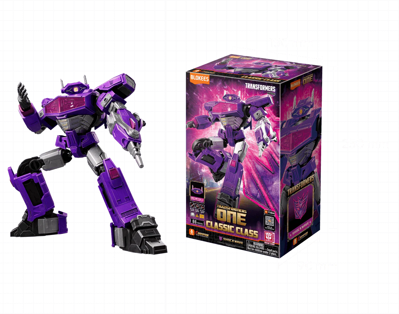 Blokees Transformers Shockwave 18 Model Kit Classic Class 18 Luminous Eyes & Chest - Image 3