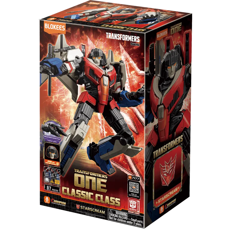Blokees Transformers Starscream 16 Model Kit Classic Class 16 Luminous Eyes - Image 2