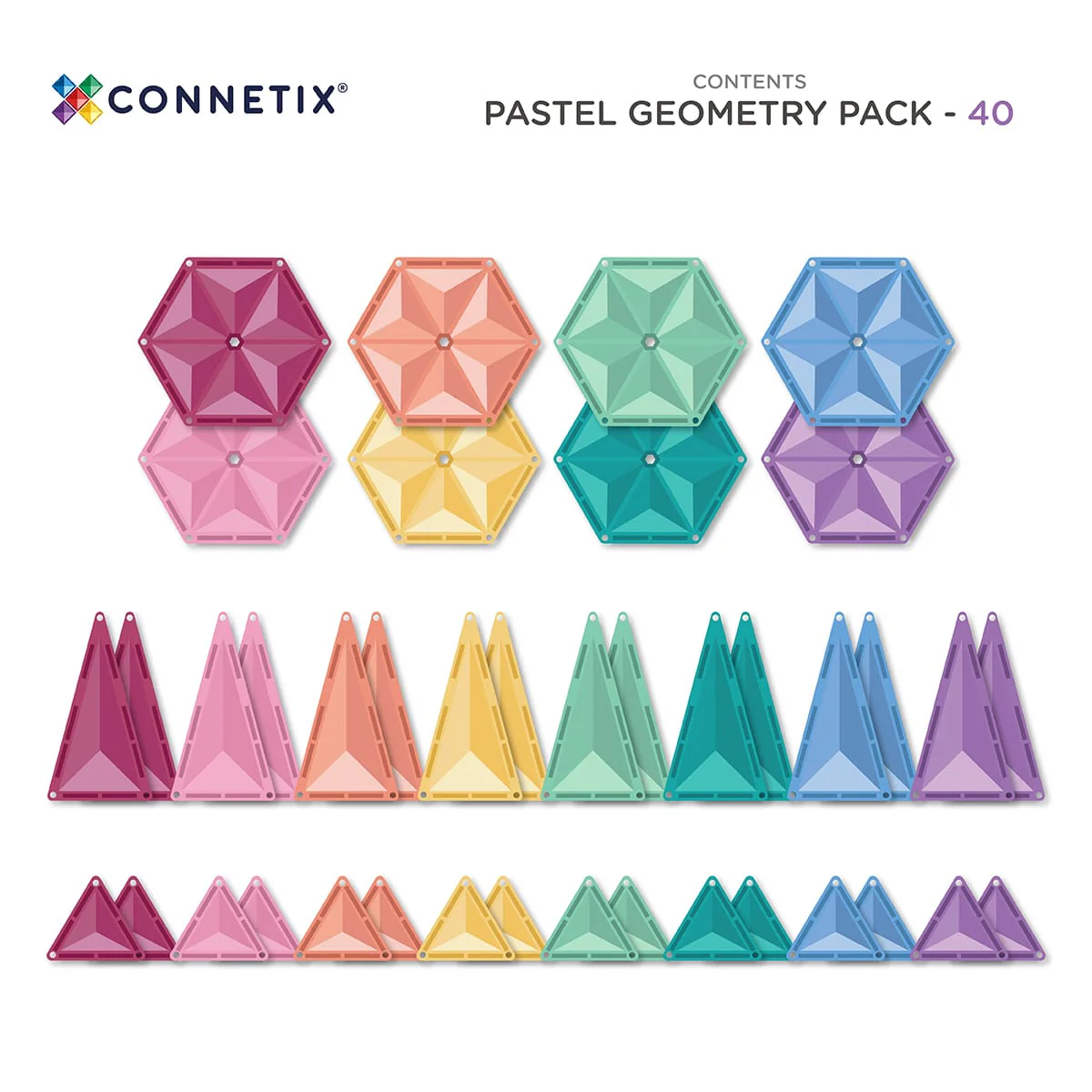 Connetix - Pastel Geometry Pack 40 pc - Image 8