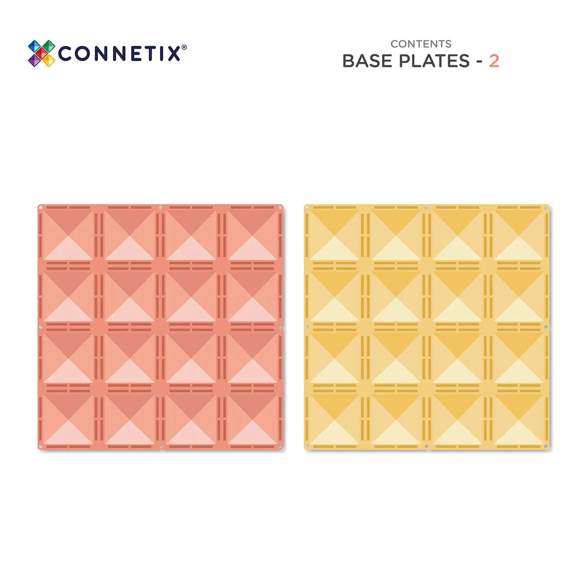 Connetix - Pastel Lemon & Peach Base Plate 2 pc - Image 6