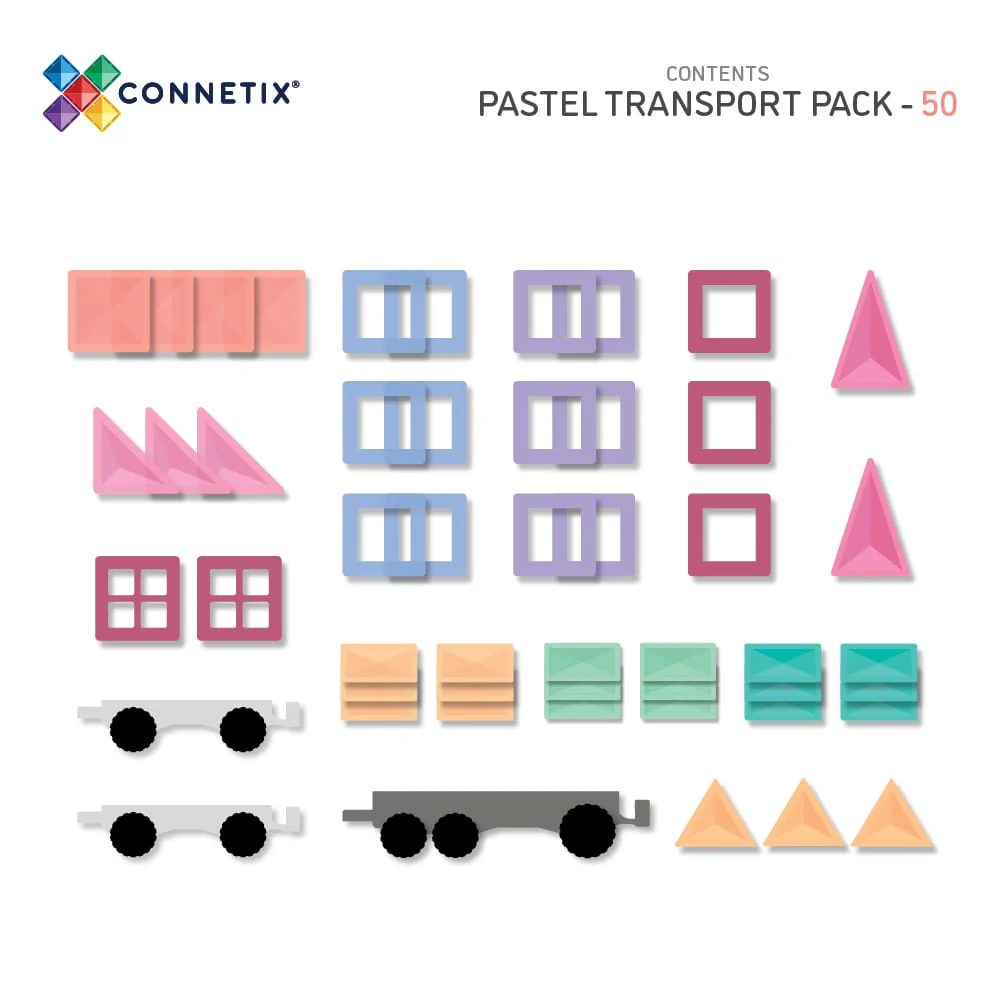Connetix - Pastel Transport Pack 50 pc - Image 14