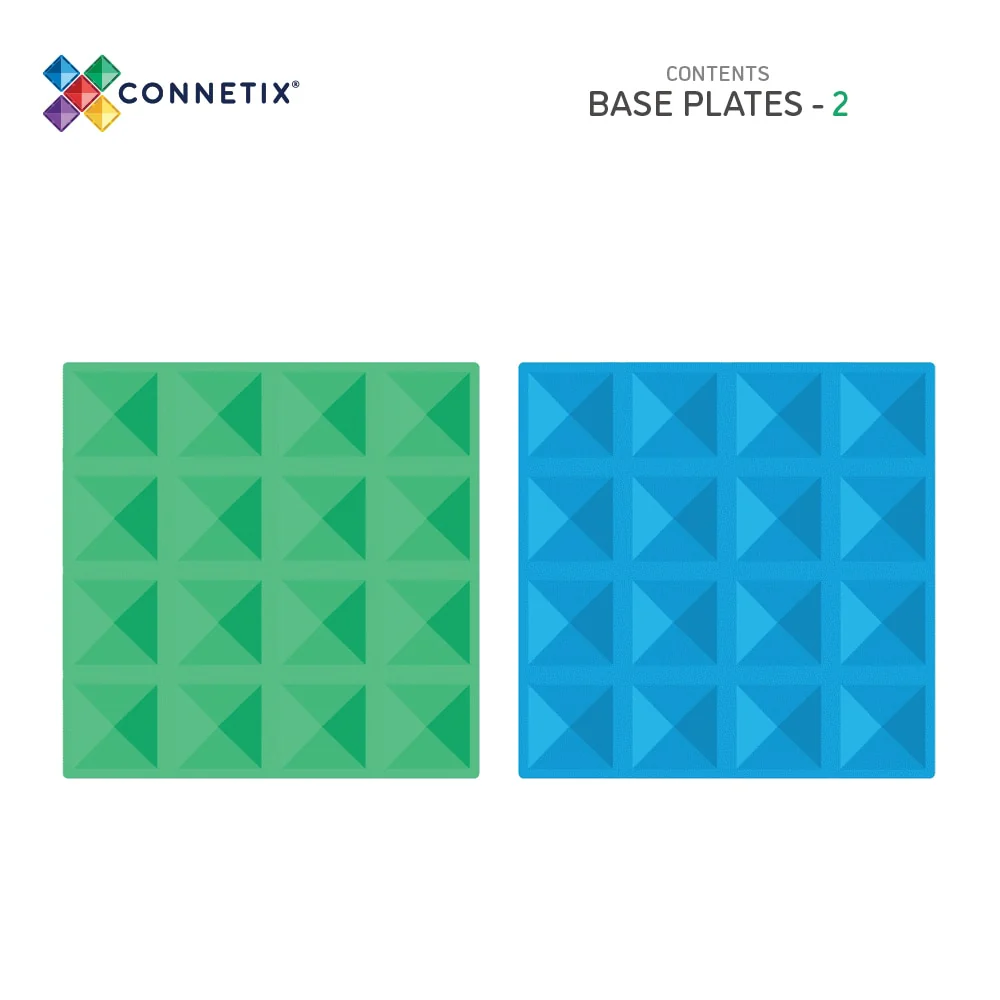 Connetix - Rainbow Blue & Green Base Plate 2 pc - Image 10