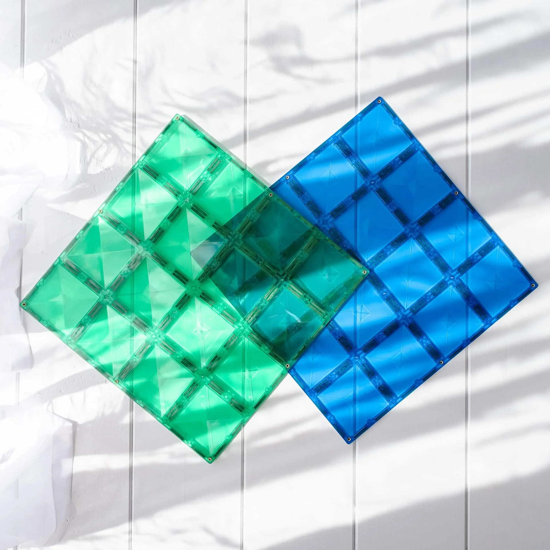 Connetix - Rainbow Blue & Green Base Plate 2 pc - Image 2