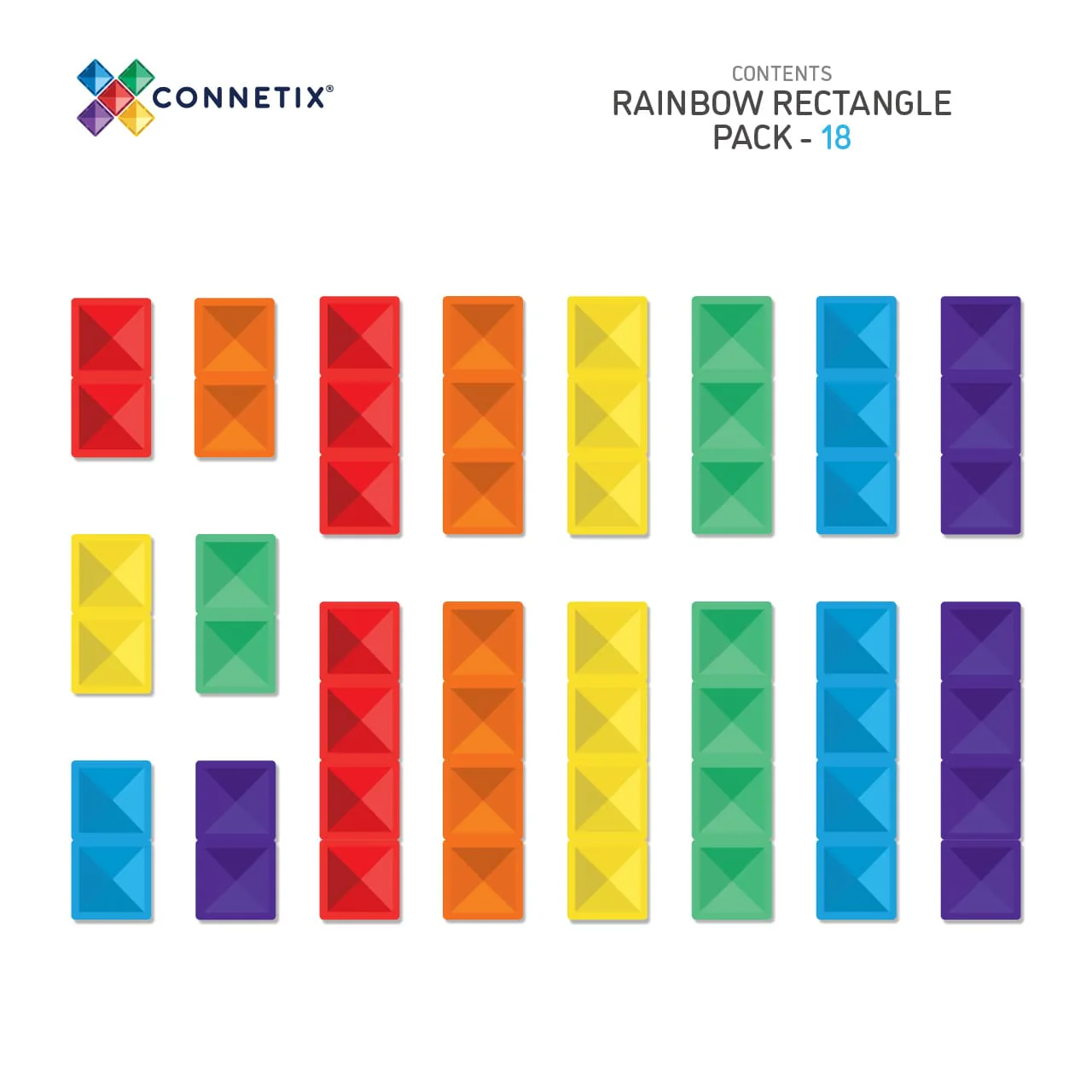 Connetix - Rainbow Rectangle Pack 18 pc - Image 7