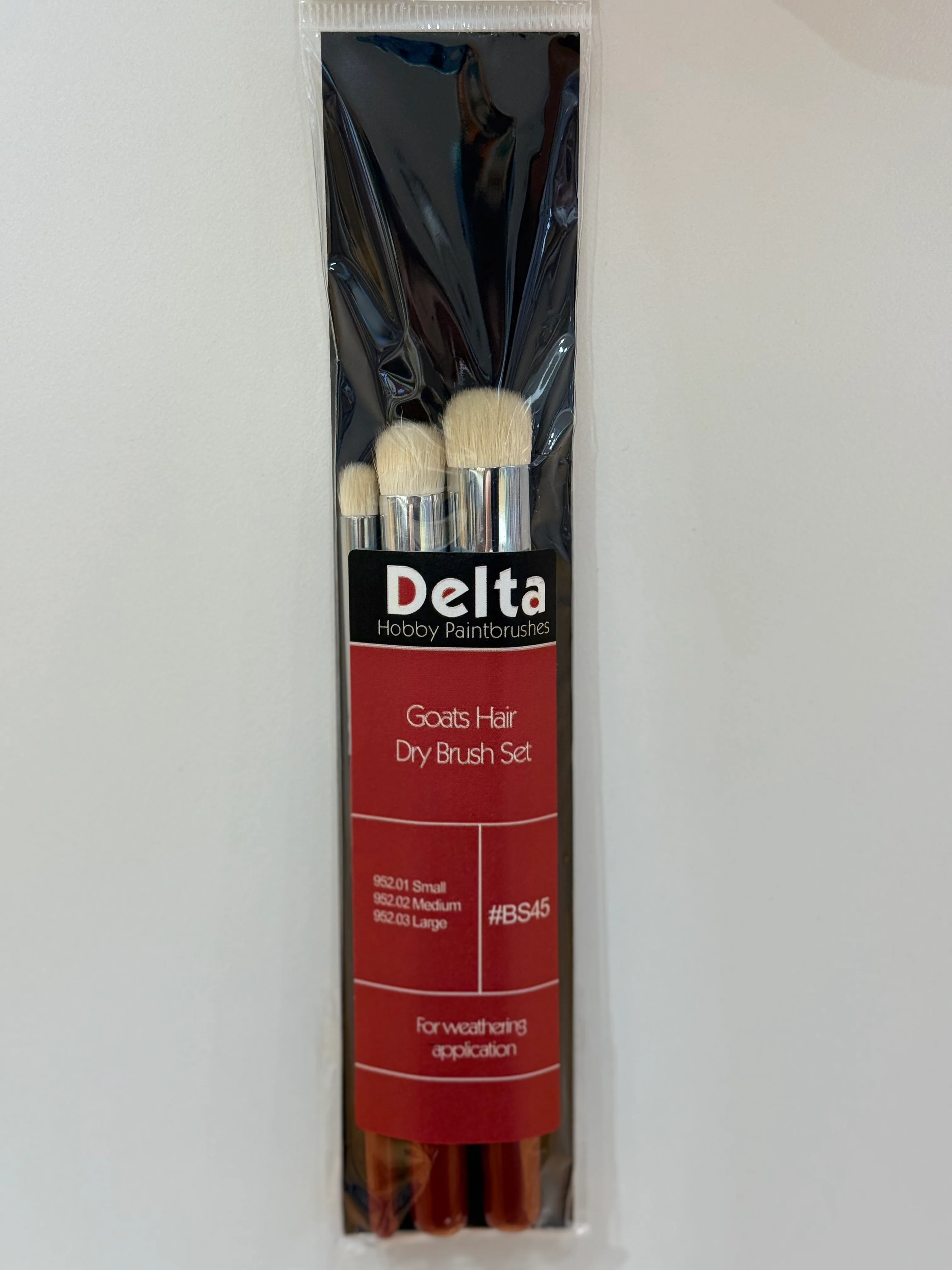 Delta Hobby Paint Brushes - Goats Hair Dry Brush Set BS45