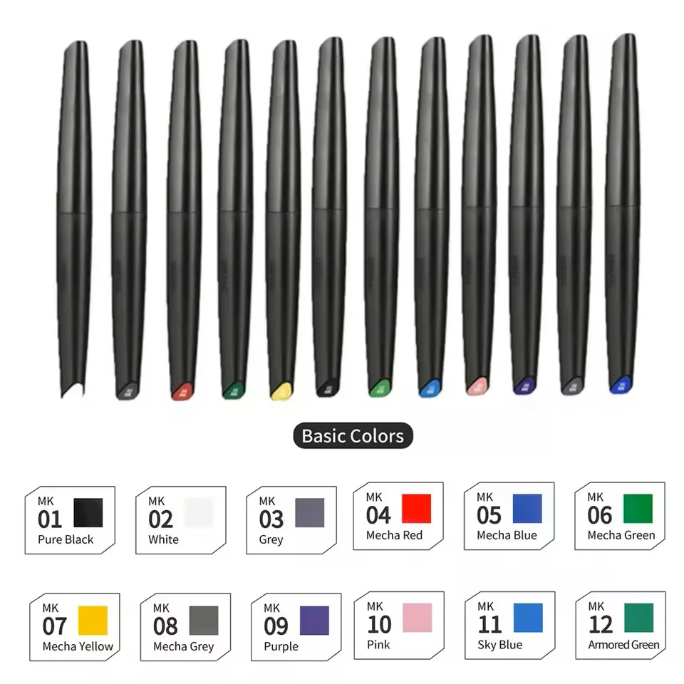 DSPIAE Eco-friendly Water-based Soft Head Markers MK - Image 5