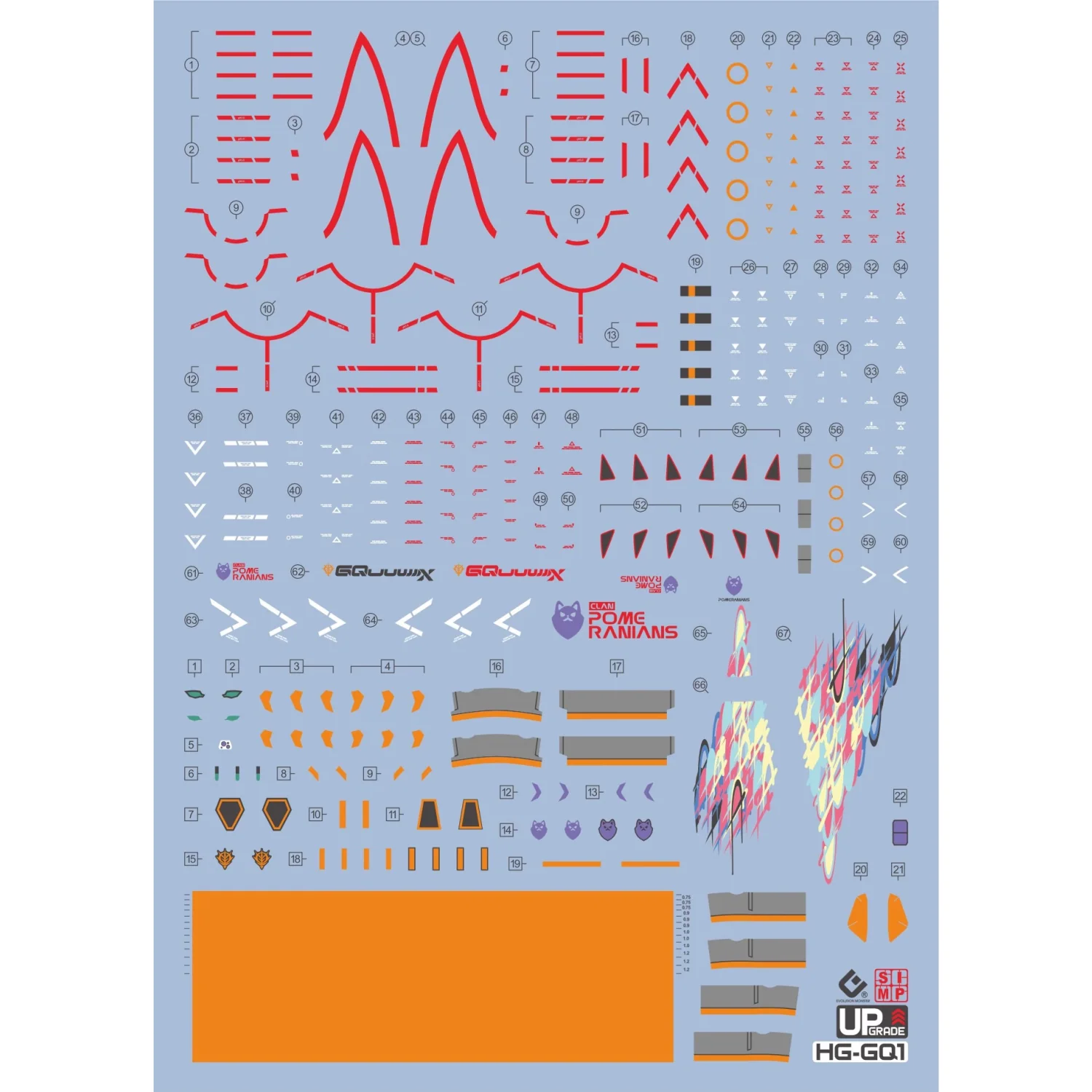 EVO Decal - HG 1/144 GQuuuuuuX GMS-Ω - Fluorescent - Image 2