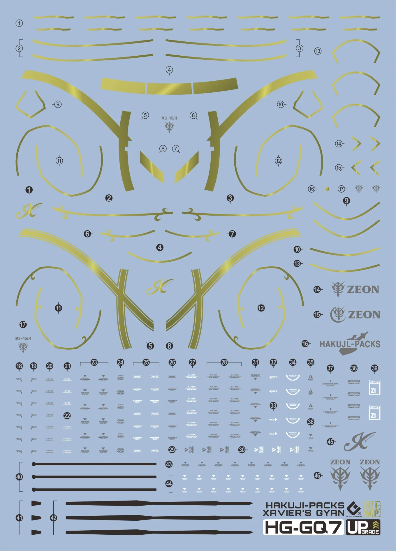 EVO Decal - HG 1/144 GQuuuuuuX Hrkuji-prcks Xavier's Gyan - Image 2