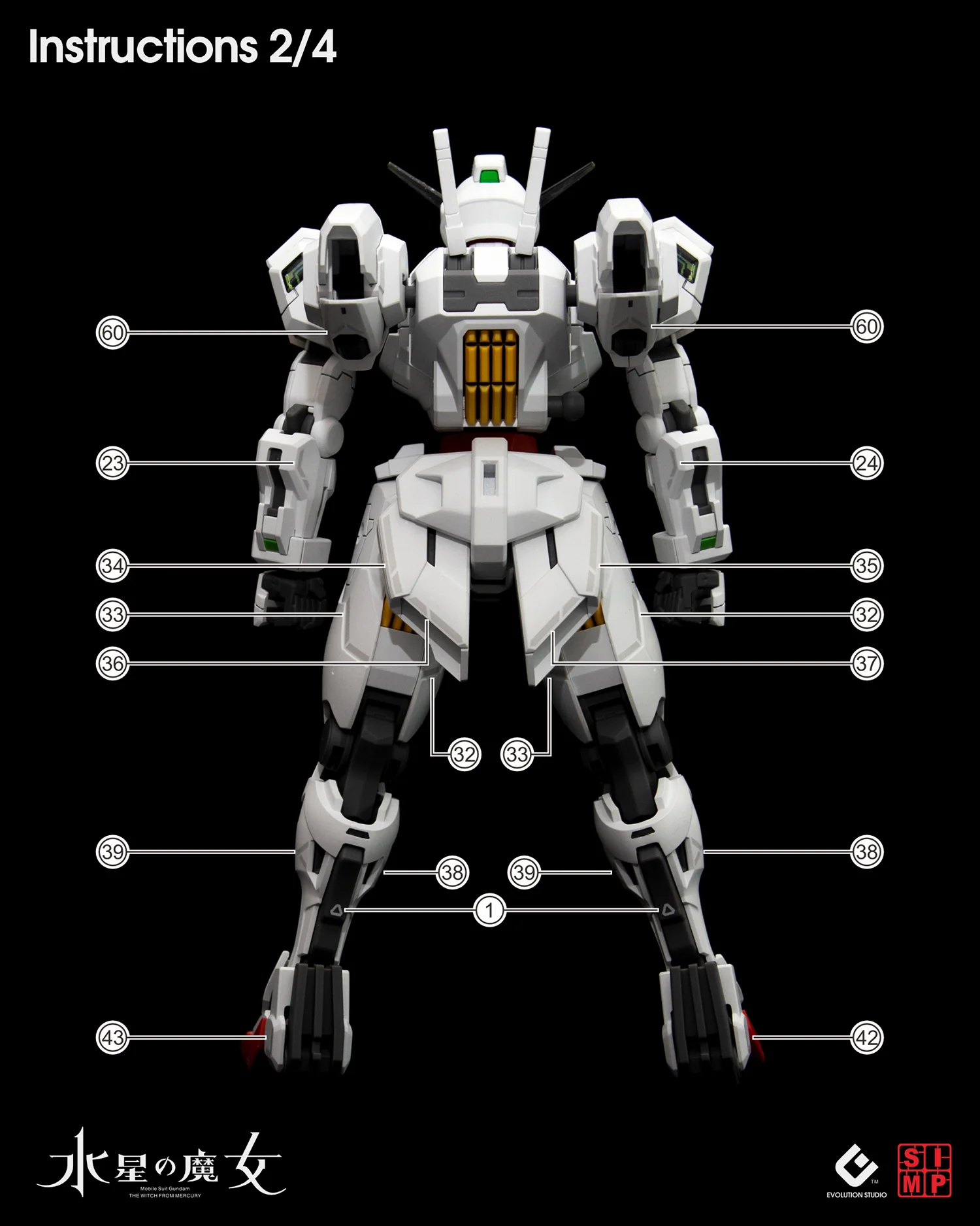 EVO Decal - HG 1/144 Gundam Calibarn - Fluorescent - Image 5