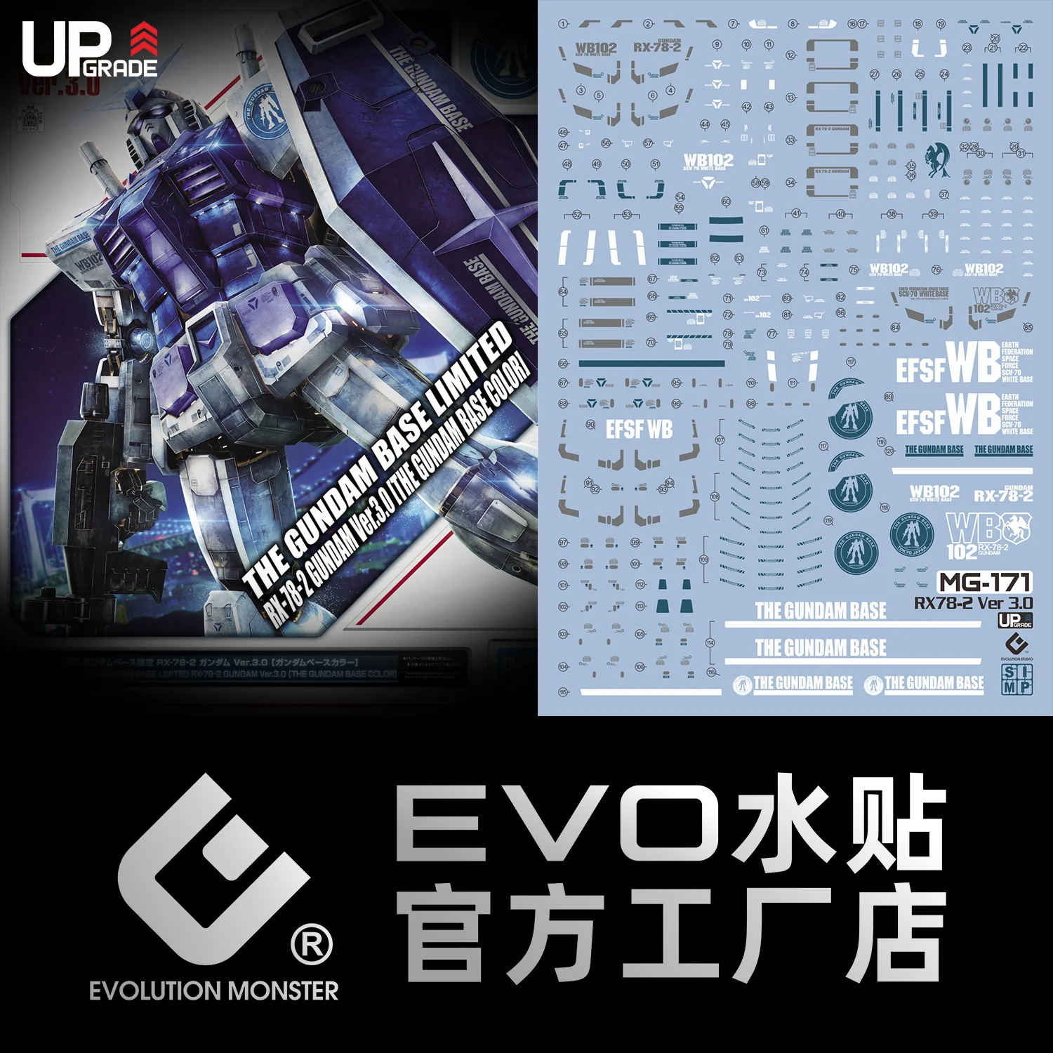 EVO Decal - MG RX78-2 Ver.3.0 - Fluorescent - Image 3