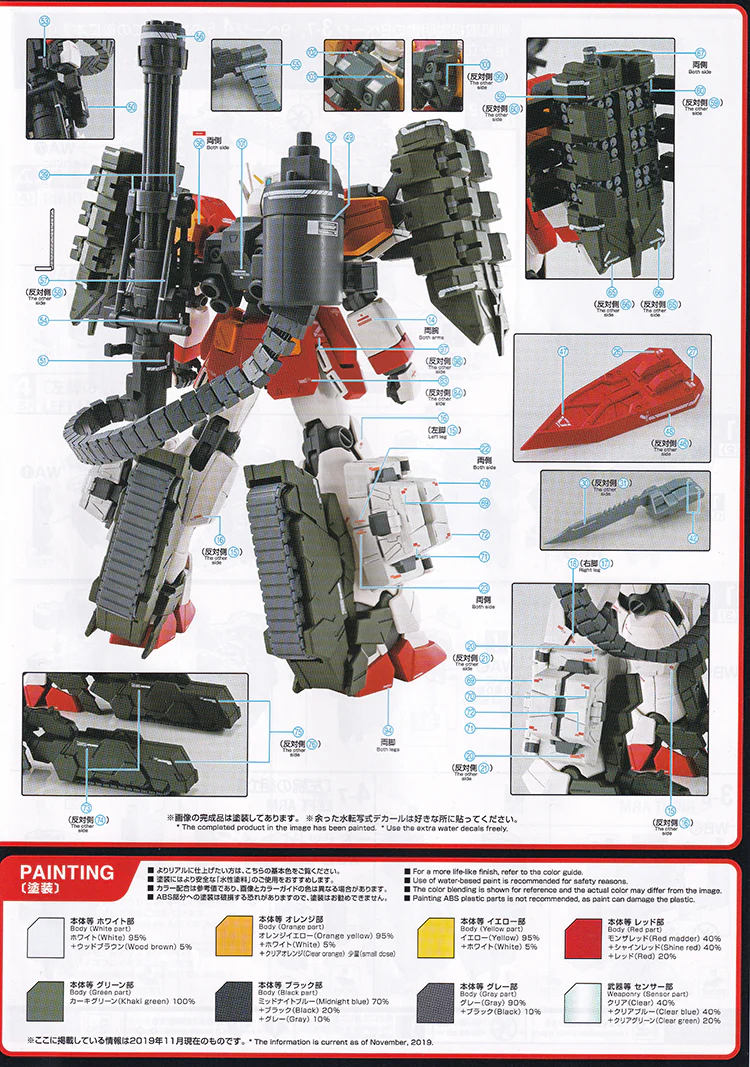 EVO Decal - P-Bandai MG 1/100 Gundam HeavyArms EW (IGEL Unit) - Fluorescent - Image 4