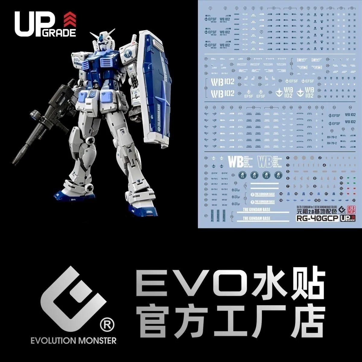 EVO Decal - RG 1/144 Rx-78-2 (Ver 2.0) - Fluorescent - Image 7