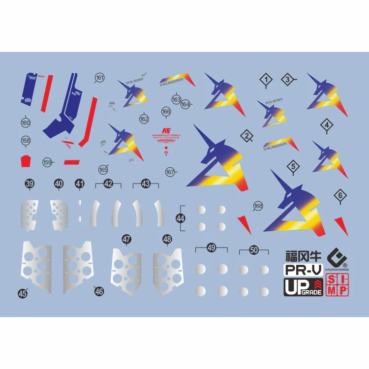 EVO Decal - RG 1/144 Rx-93ff Nu Side-F - Fluorescent - Image 3
