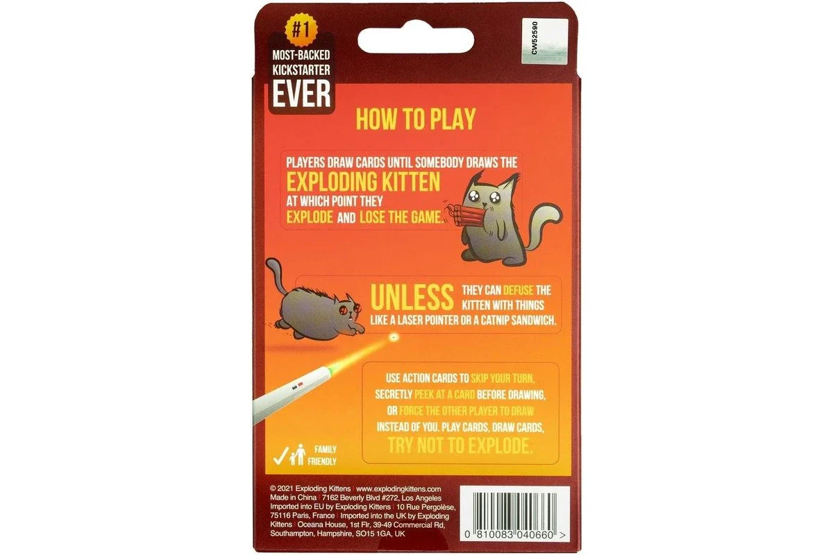 Exploding Kittens 2 Player Edition Card Game - Image 2