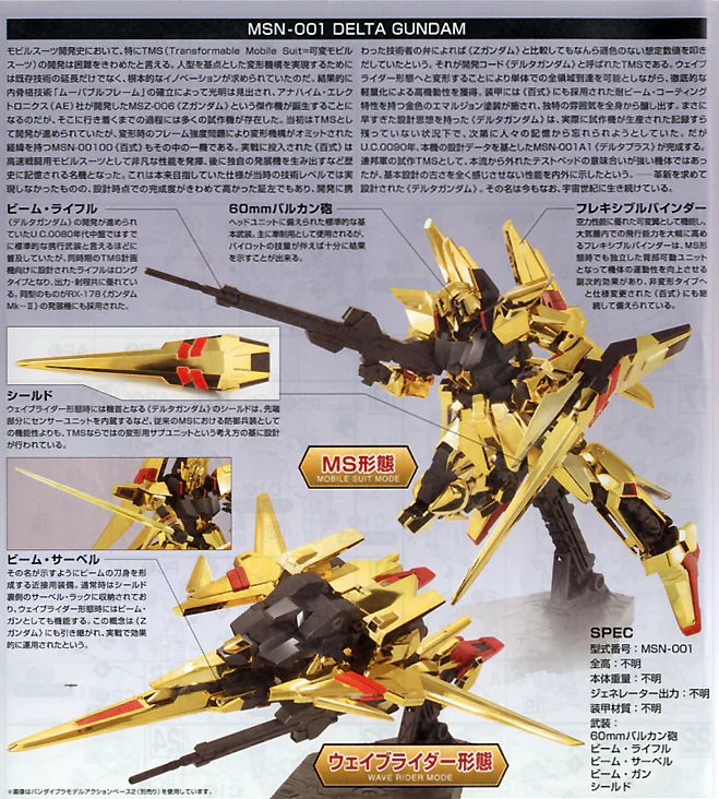 GUNDAM - 1/144 HGUC MSN-001 Delta Gundam - Image 4