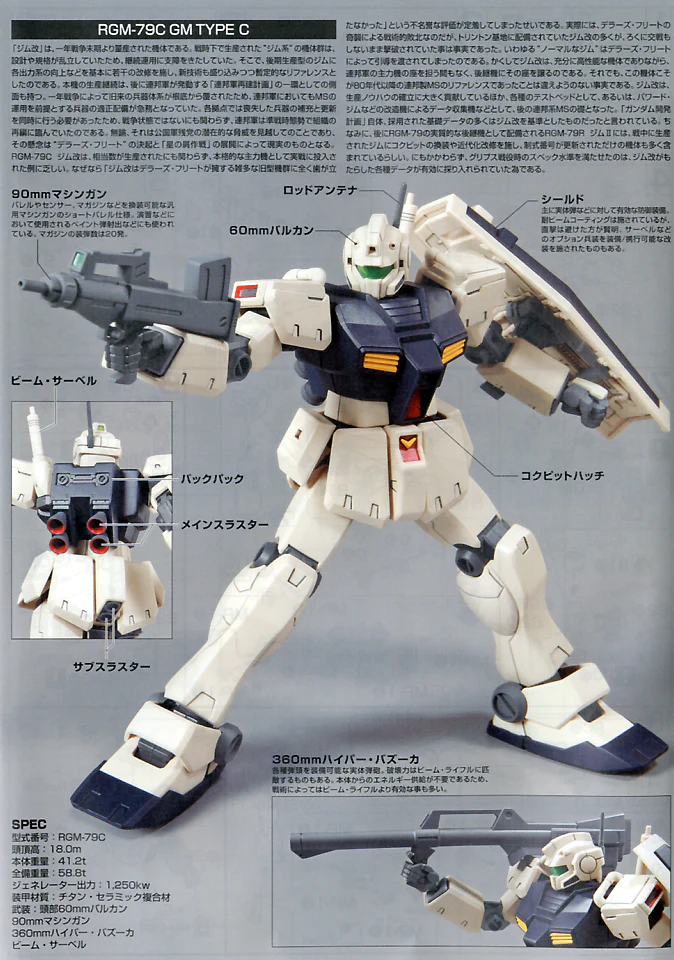 GUNDAM - 1/144 HGUC RGM-79C GM Type C - Image 2