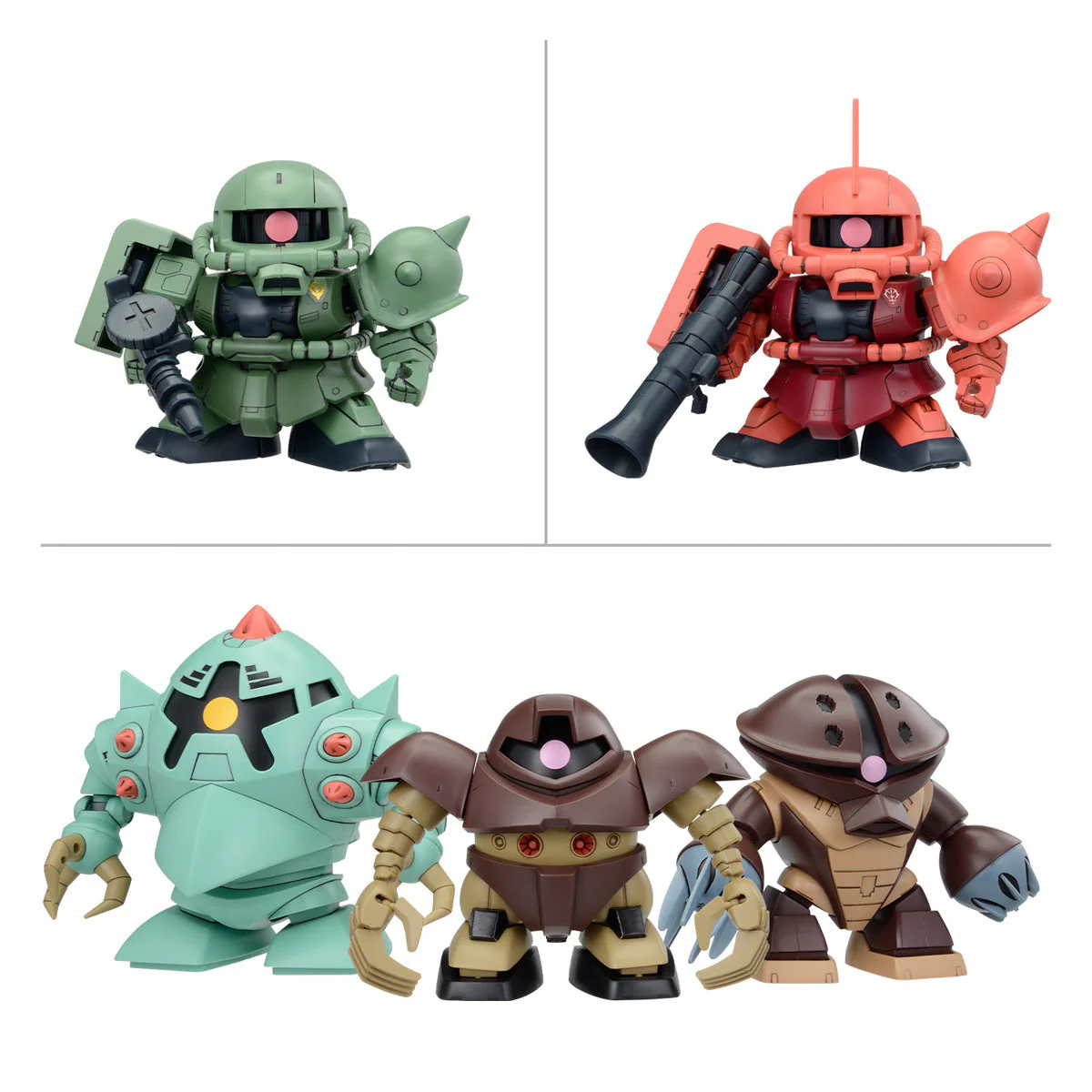 GUNDAM - BB Senshi Mobile Suit Gundam Zeon Army MS Set