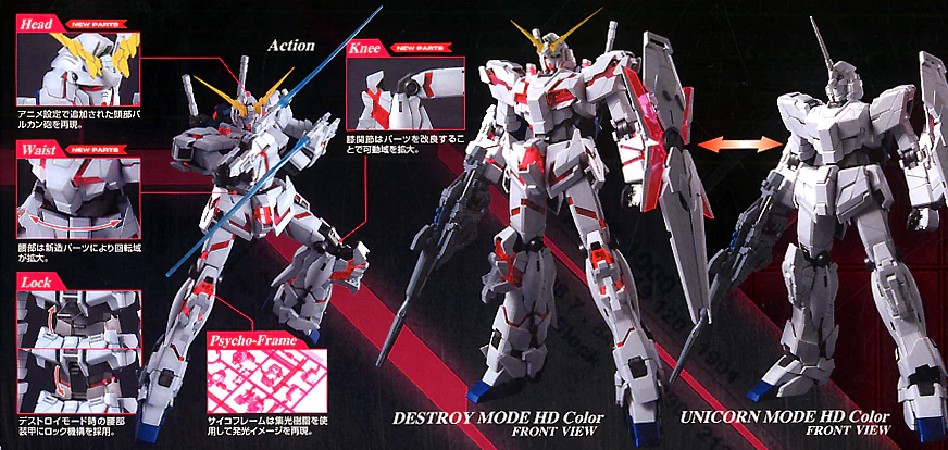 GUNDAM - MG 1/100 Unicorn Gundam HD Colour + MS Cage - Image 8
