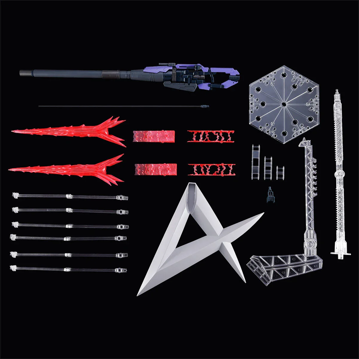 GUNDAM - P-Bandai RG 1/144 Hi-nu Gundam Hyper Mega Bazooka Launcher (Novel ver.) & Funnel Display Set - Image 2