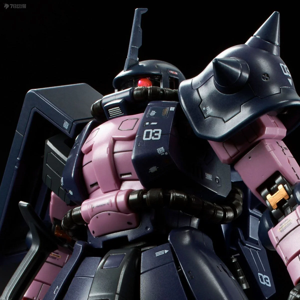 GUNDAM - P-Bandai RG 1/144 MS-06R-1A Black Tri-star Zaku II - Image 3