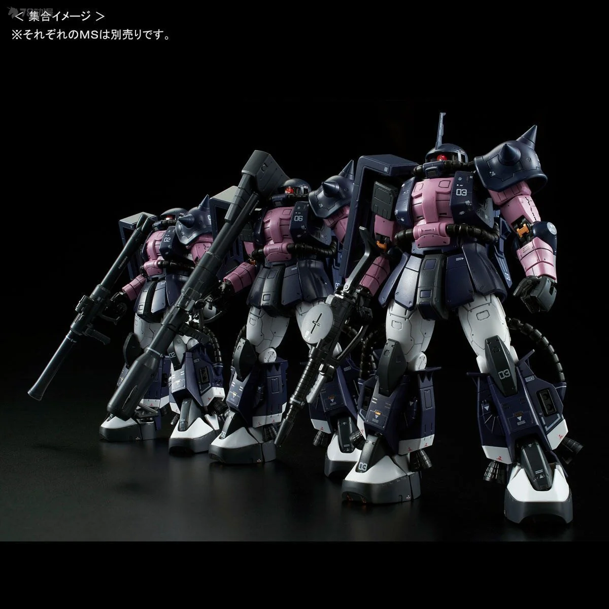 GUNDAM - P-Bandai RG 1/144 MS-06R-1A Black Tri-star Zaku II - Image 6