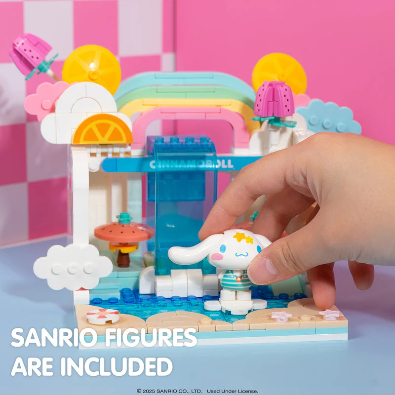 Hello Kitty - Cinnamoroll Summer Wunderland Theme Park Wave Pool Café Building Blocks - Image 2