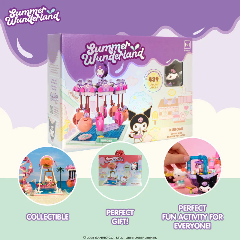 Hello Kitty - Kuromi Summer Wunderland Theme Park Swing Ride Building Blocks - Image 3