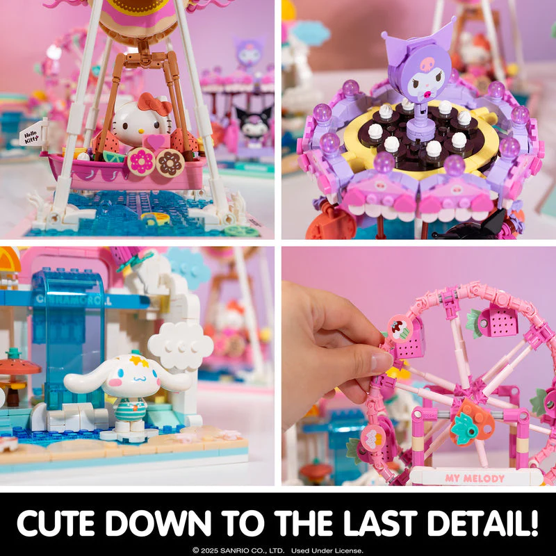 Hello Kitty - My Melody Summer Wunderland Theme Park Ferris Wheel Building Blocks - Image 5
