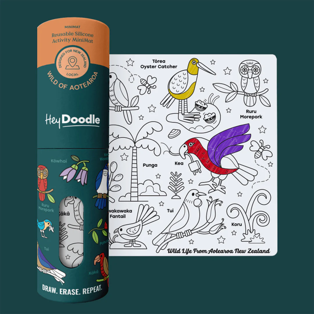 HeyDoodle - Wild of Aotearoa Mini Colouring & Doodle Mat - Image 2
