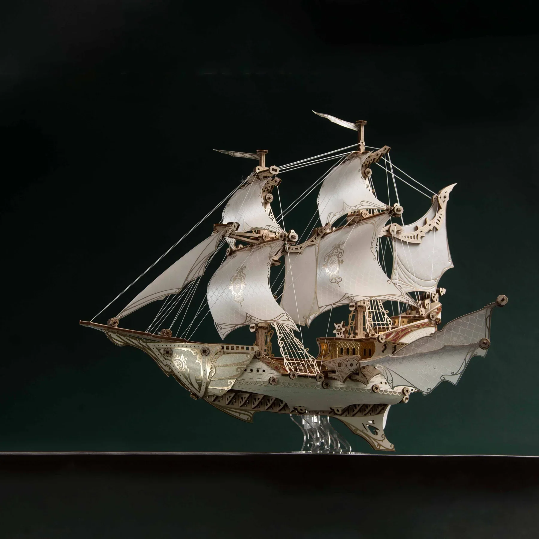 HowCat Fantasy Ship 3d Wooden Puzzle [PRE-ORDER] - Image 2
