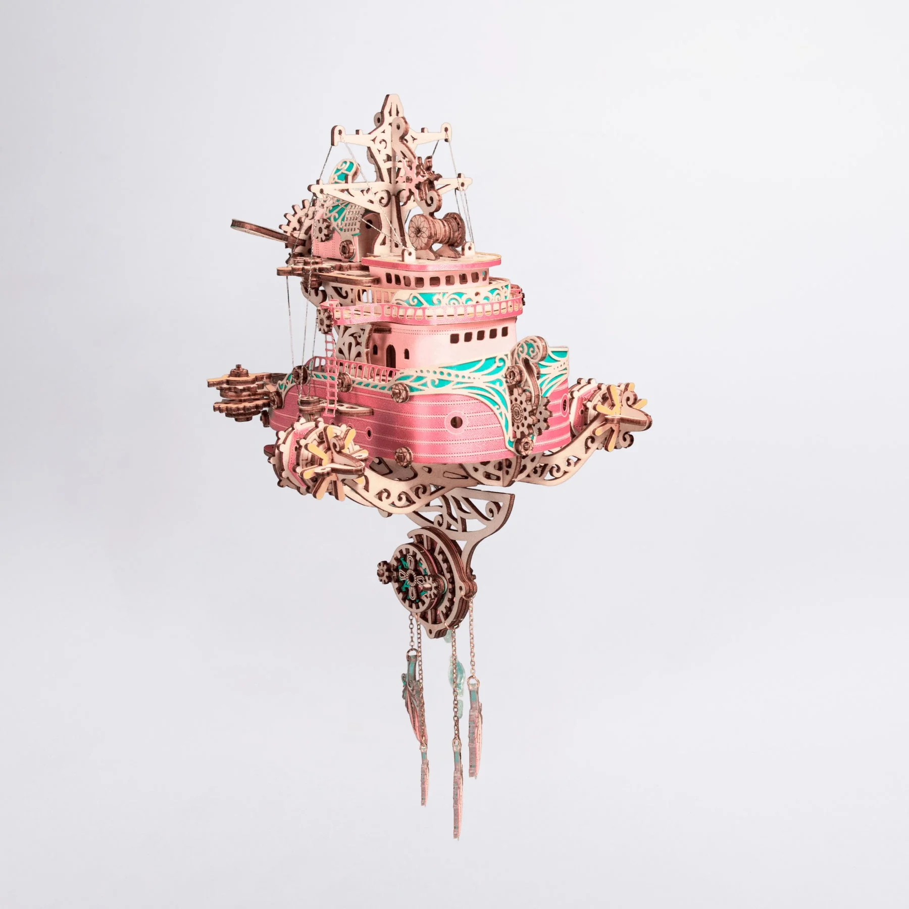 HowCat Dudu Masterpiece Fantasy Spaceship 3d Wooden Puzzle - Image 5