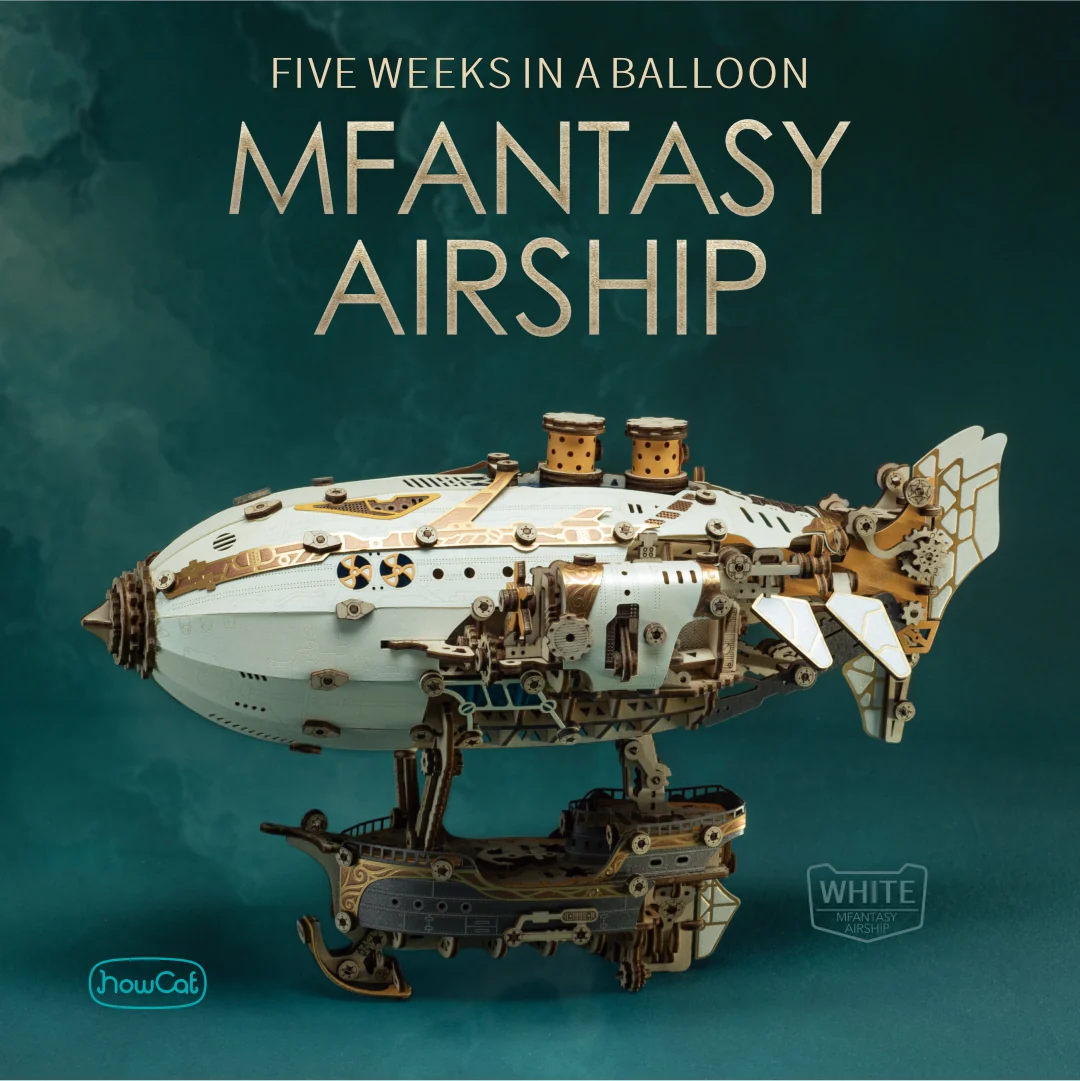 HowCat Steampunk Airships 3d Wooden Puzzle [PRE-ORDER] - Image 4